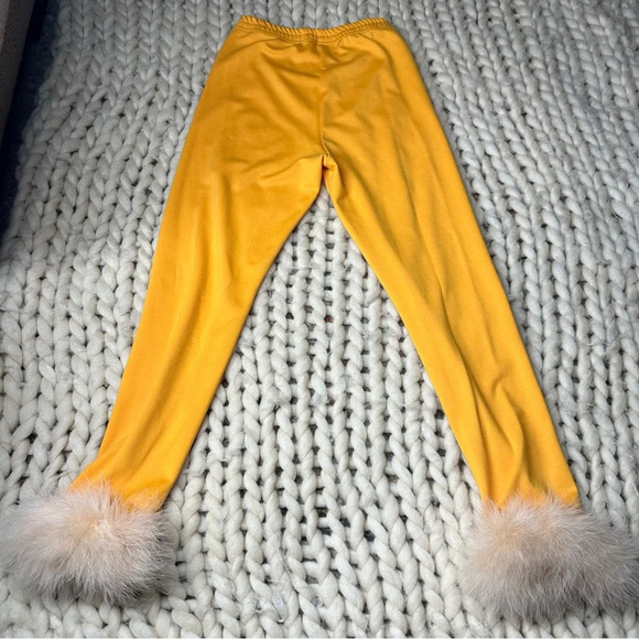 SLEEPER Orange Party Feather Trim Pajama Bottoms S - Picture 7 of 7